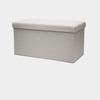 Folding Teddy Fabric Storage Ottoman