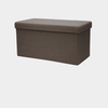 Folding Teddy Fabric Storage Ottoman