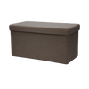 Folding Teddy Fabric Storage Ottoman