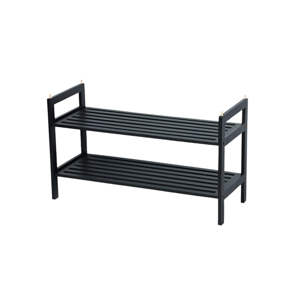Black Bamboo Shoe Rack