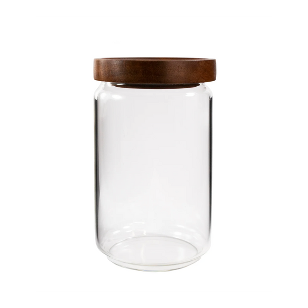 3Set Japanese Style Airtight Glass Jars with Bamboo Lids and