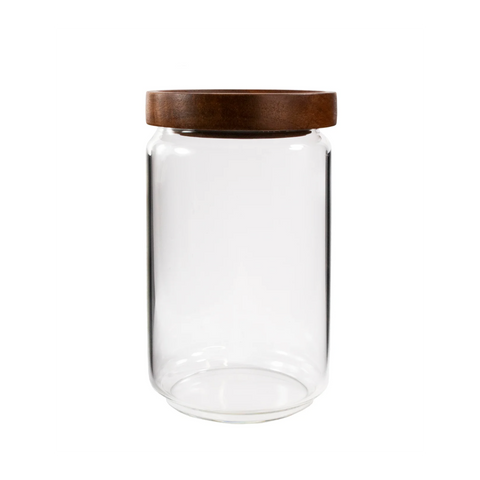 Glass Jars with Acacia Lids - 3 sizes