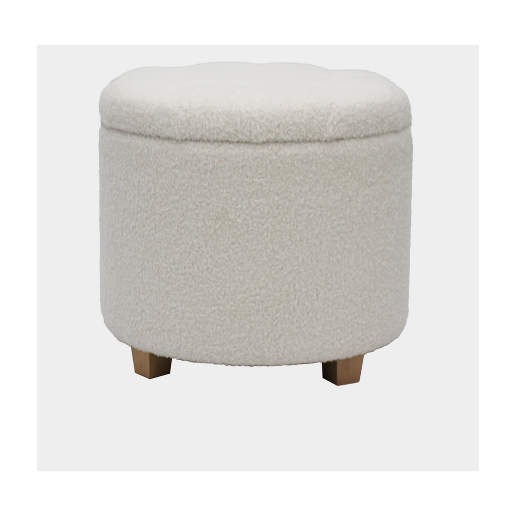 Round Ottoman with Storage