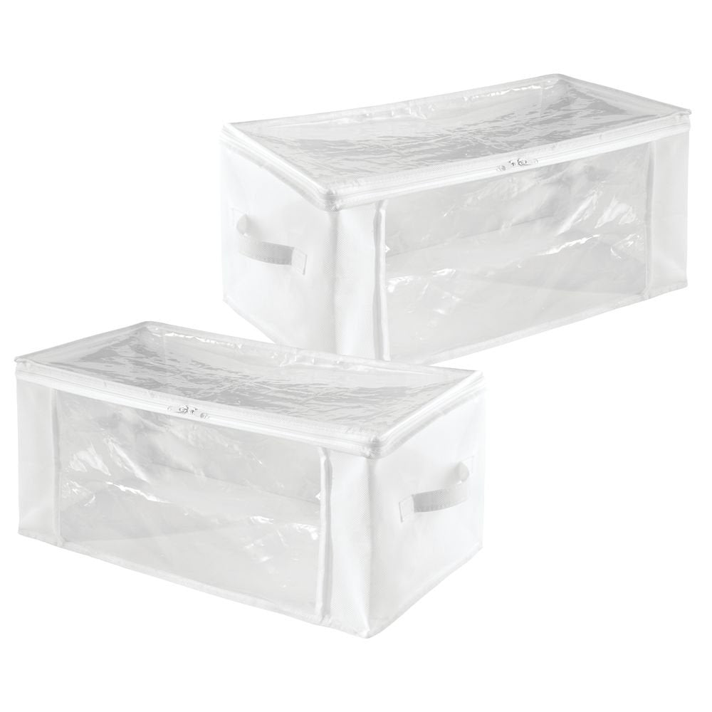 Storage Zipper Bag - Large (Set of 2) White/Clear