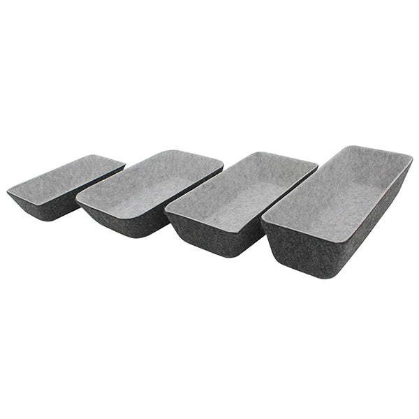 2 Tone Rectangular Felt Basket