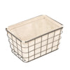 Canvas Lined Metal Basket