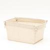 Canvas Lined Metal Basket