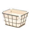 Canvas Lined Metal Basket