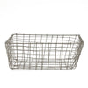 Grey Wire Rectangular Basket