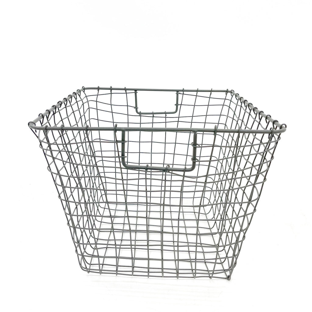 Grey Wire Square Basket