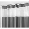 Poly View Shower Curtain | Charcoal/Clear
