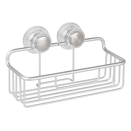 Metro Aluminum Turn-N-Lock Suction Basket Silver