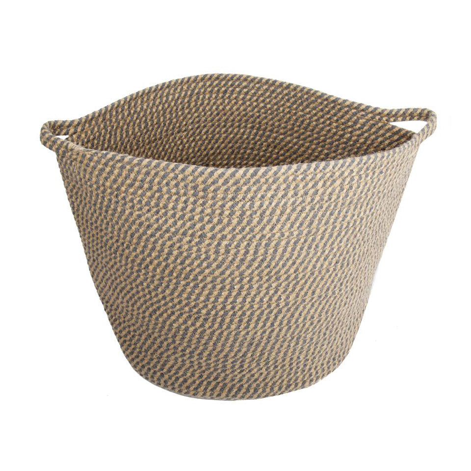 Melange Jute Rope Round Basket
