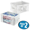 Storage Zipper Bag - Medium (set of 2) White/Clear