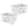Storage Zipper Bag - Medium (set of 2) White/Clear