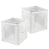 Storage Zipper Cube (Set of 2) White/Clear