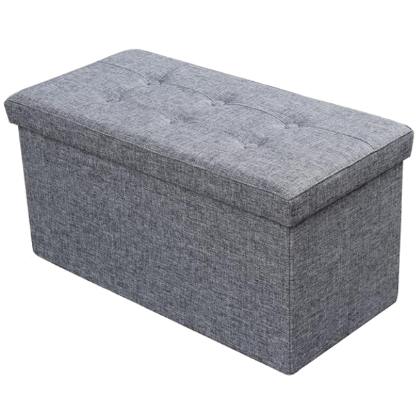 Large Folding Fabric Storage Ottoman