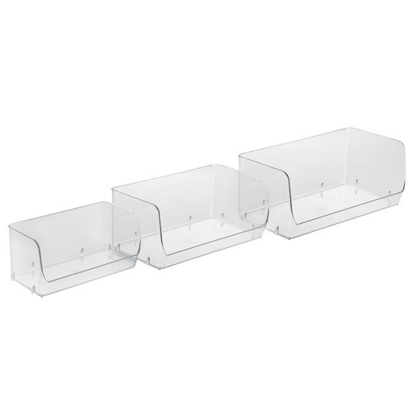 Stacking Organizer Bin | Wide Open Front