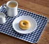 Linen Tray Navy White Check