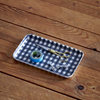 Linen Tray Navy White Check