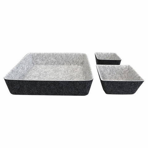 2 Tone Square Felt Basket